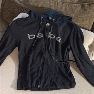 Vintage black Bebe zip up